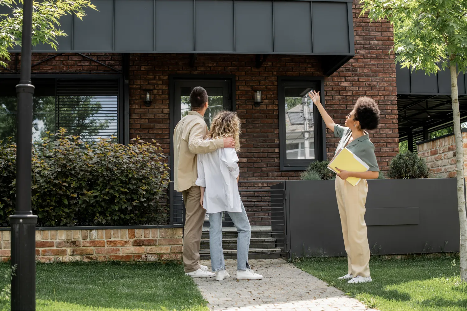 Real estate agent showcasing Cedar's affordable homeownership solutions to clients